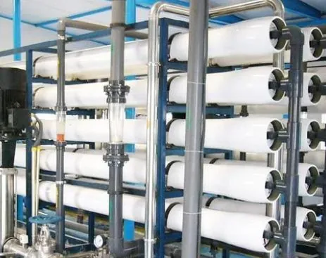 RO membrane rack with pumps, piping and instruments