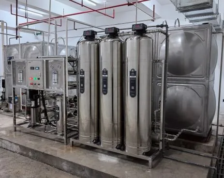 Stainless-steel water-treatment vessels, controls and storage tanks